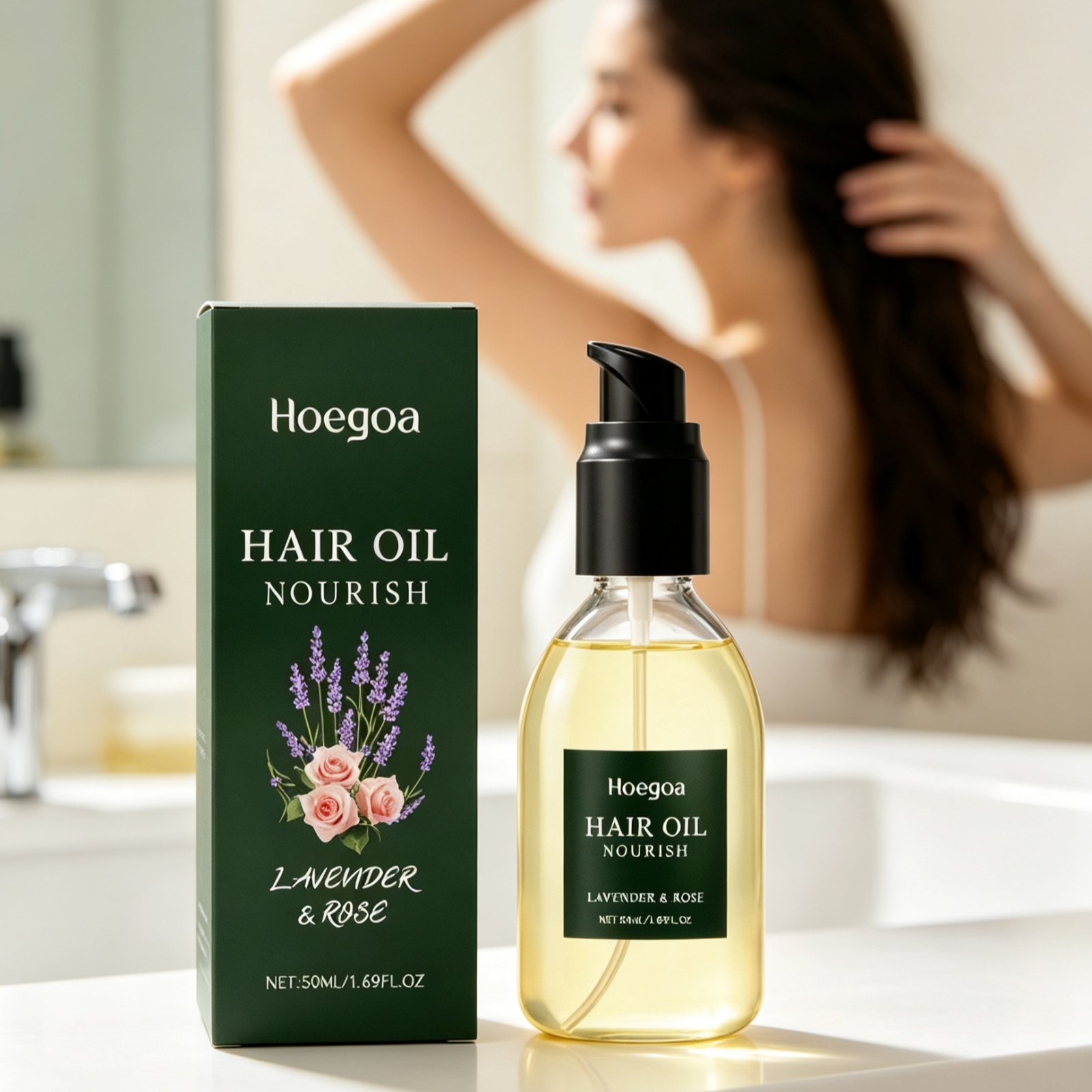 Hair Care Natural Ingredients - ﻿Hoegoa Lavender Rose Hair Care Oil