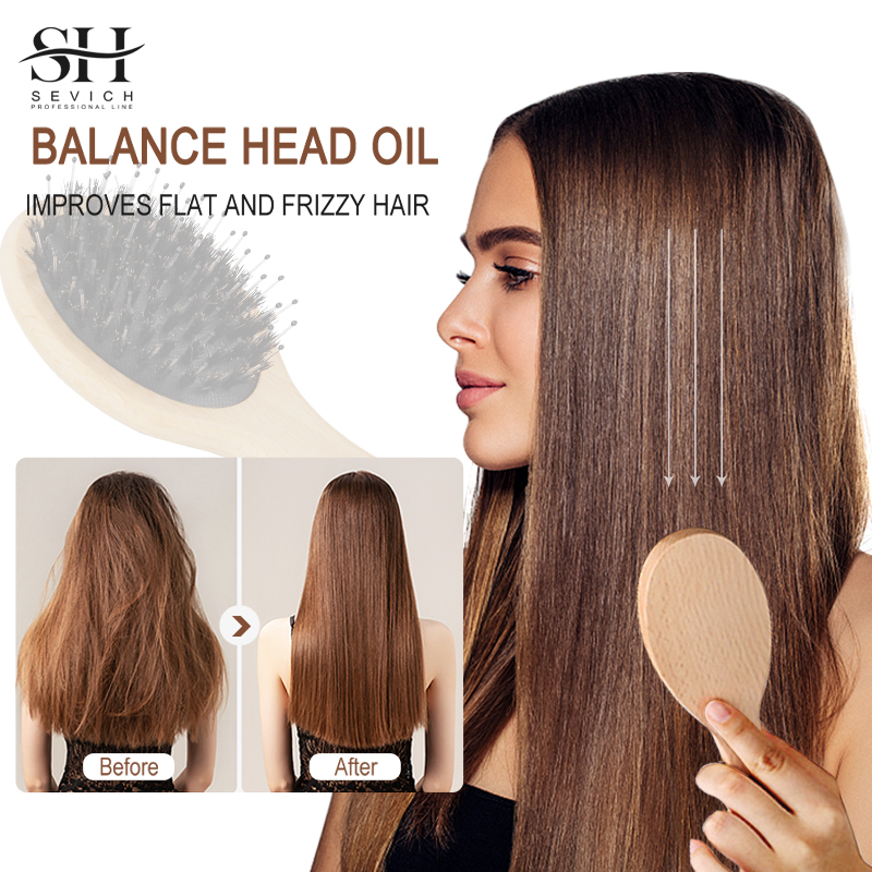 Hair Care In Salon - Natural Boar Bristle Hair Fluffy Comb