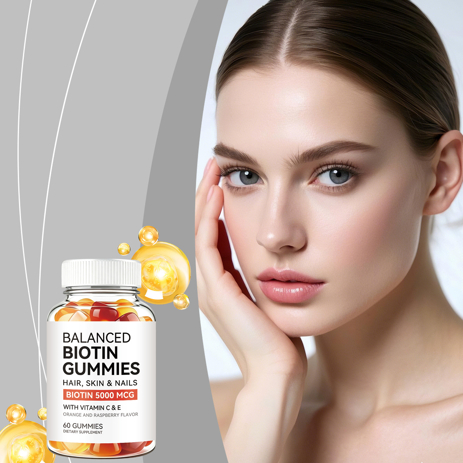 Hair Care Gummies - Balanced Formula Biotin Gummies, Care for