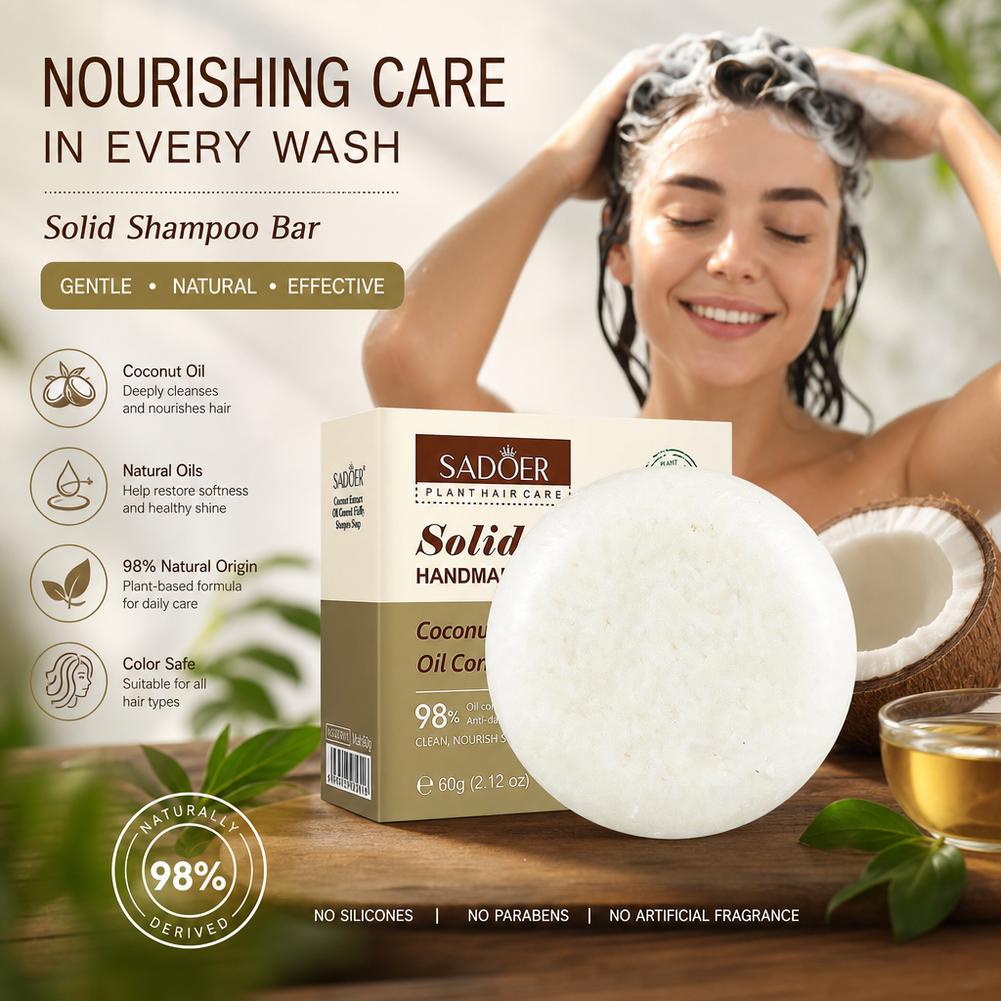 SADOER 60g Coconut Shampoo Her - Hair Care Herbal Products 评论和价格