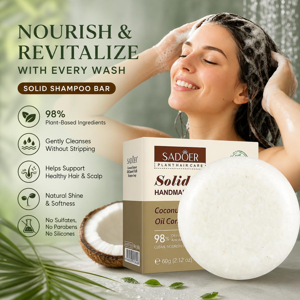 SADOER 60g Coconut Shampoo Her - Hair Care Herbal Products 评论和价格