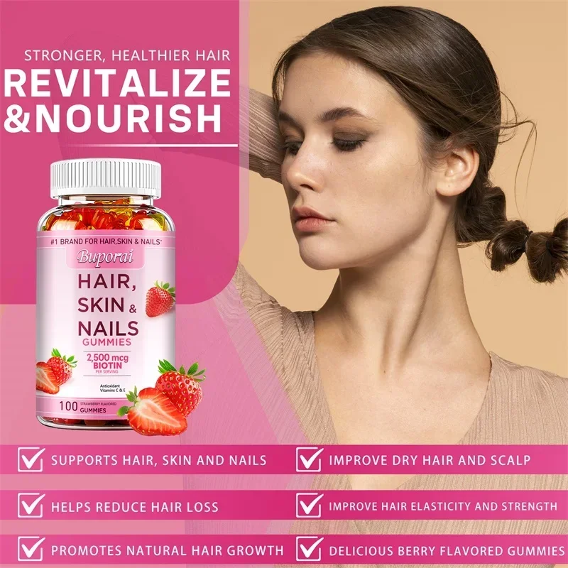 Hair, Skin and Nails Gummies - - Hair Care Gummies 评论和价格