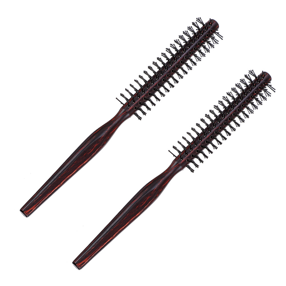 2Pcs Wood Round Hair Brush Cur - Hair Care In Salon 评论和价格