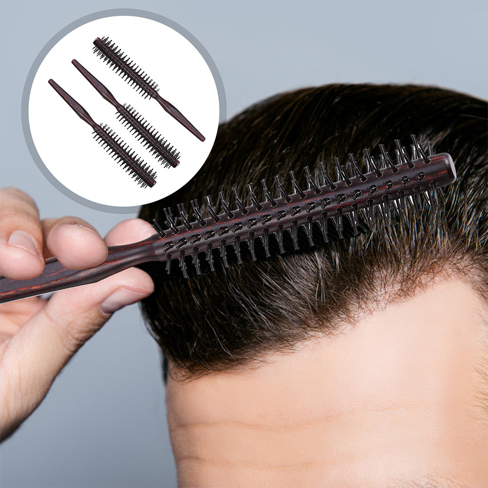2Pcs Wood Round Hair Brush Cur - Hair Care In Salon 评论和价格