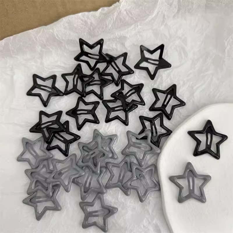 Y2K Girls Black and Grey Star  - Bobby Pin Bulk 评论和价格