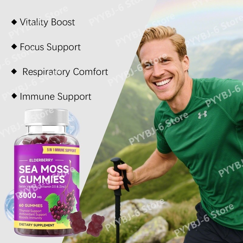 Elderberry Sea Moss Gummies wi - Hair Care Gummies 评论和价格