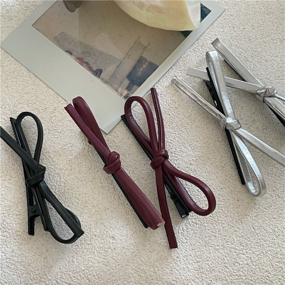 2/6pcs Korean Style PU Leather - Bobby Pin Bulk 评论和价格